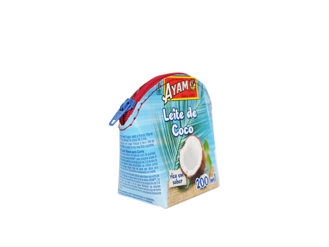 coin purse tetrapak coconut milk blue - Garbags