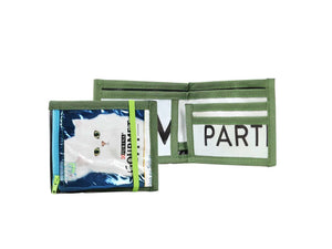 document holder cat food package blue & green - Garbags