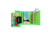document holder coffee package green & red flowers - Garbags