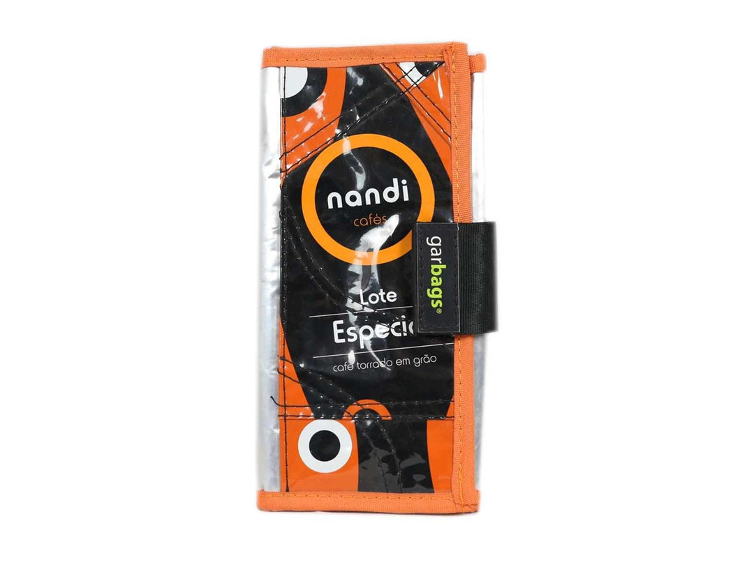 document holder coffee package orange & black - Garbags