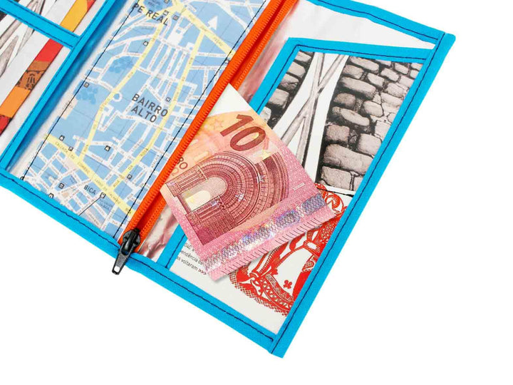 document holder *lisbon exclusive* coffee package blue lisbon map - Garbags