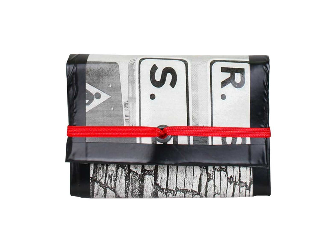 elastic wallet *lisbon exclusive* black signs - Garbags