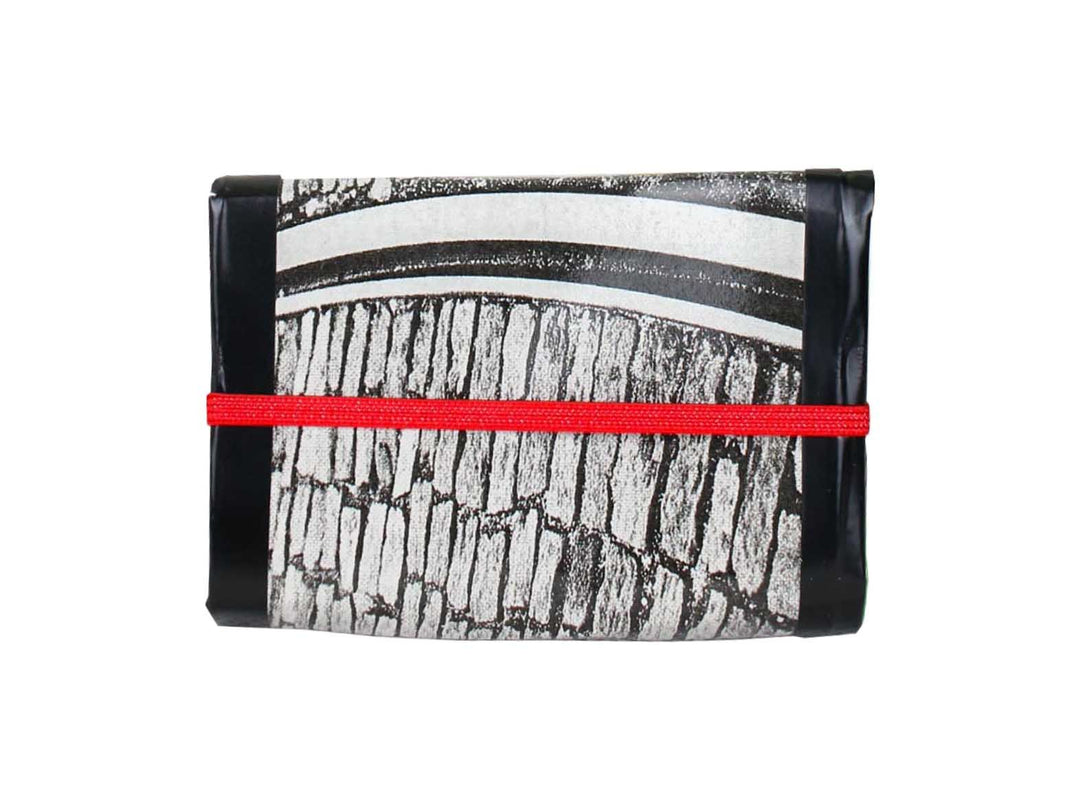 elastic wallet *lisbon exclusive* black signs - Garbags