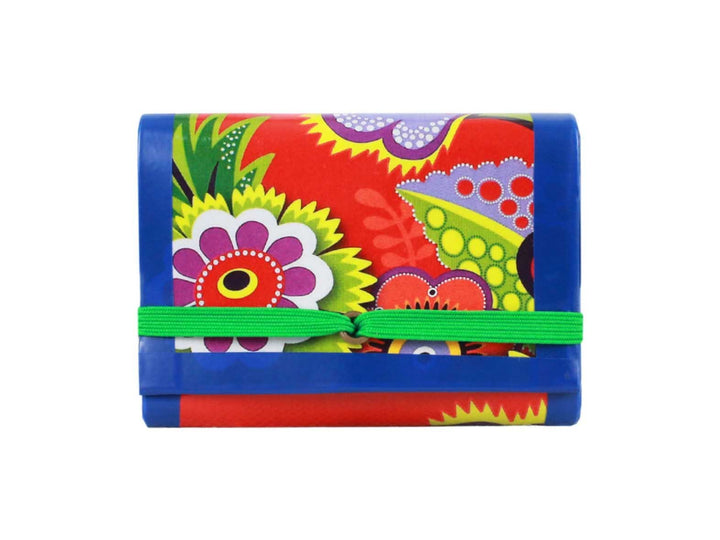 elastic wallet *lisbon exclusive* red flowers liberdade - Garbags