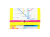 elastic wallet *lisbon exclusive* yellow lisbon metro map - Garbags