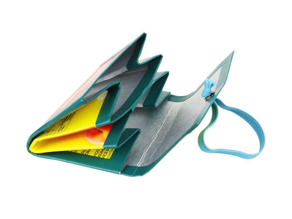 elastic wallet tetrapak peach iced tea green - Garbags
