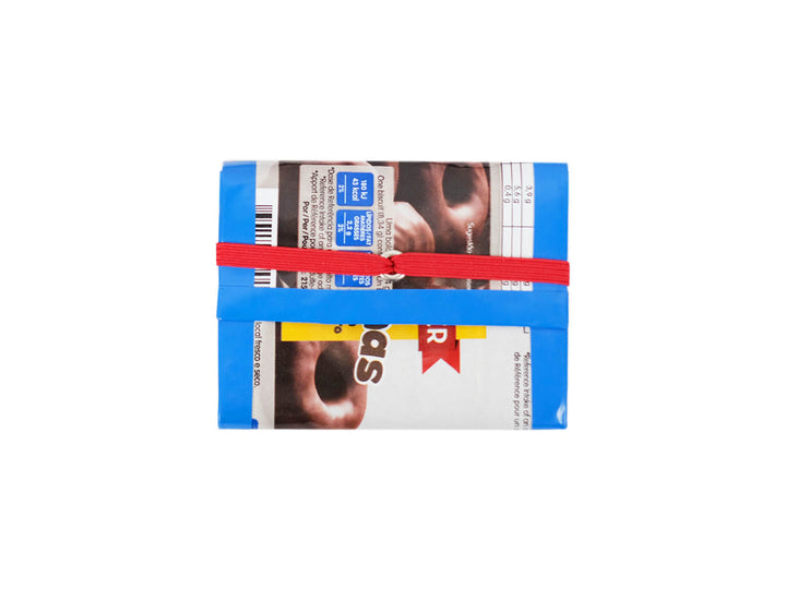 elastic wallet chocolate packages blue