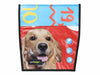 extraflap M dog food publicity banner red & blue - Garbags