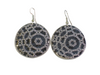 hook earrings black & white kaleidoscope