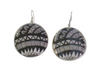 hook earrings black & white patterns