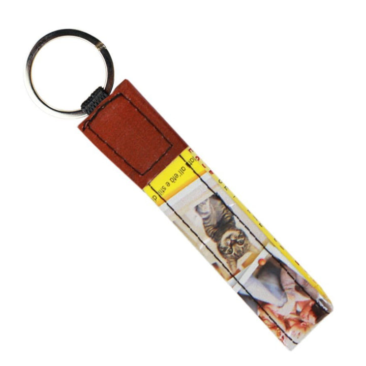 key holder cat food package yellow - Garbags