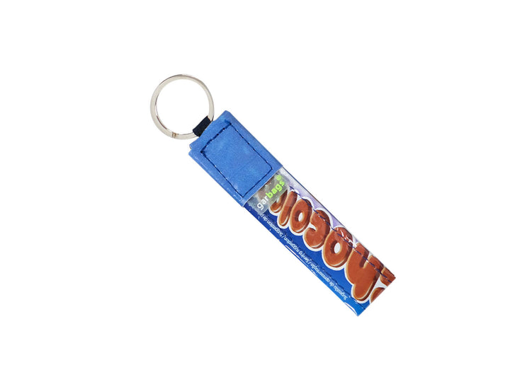 key holder chocolate package blue