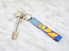 key holder coffee package blue white