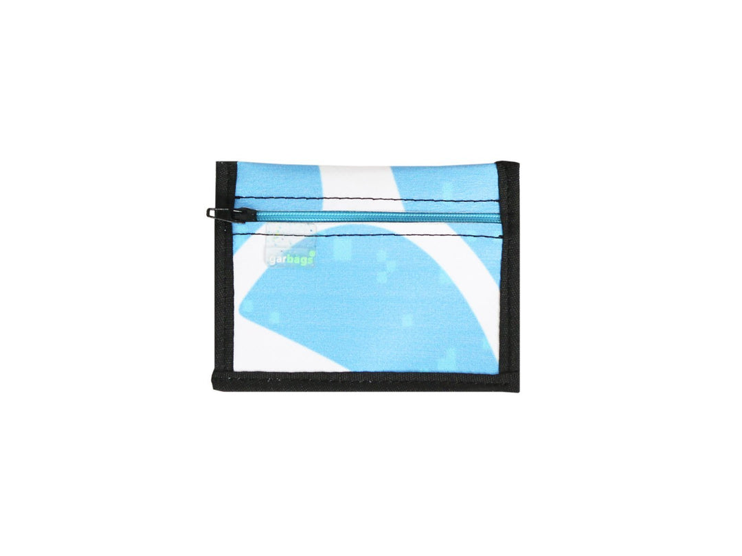 lifetime card holder publicity banner blue & white lines - Garbags