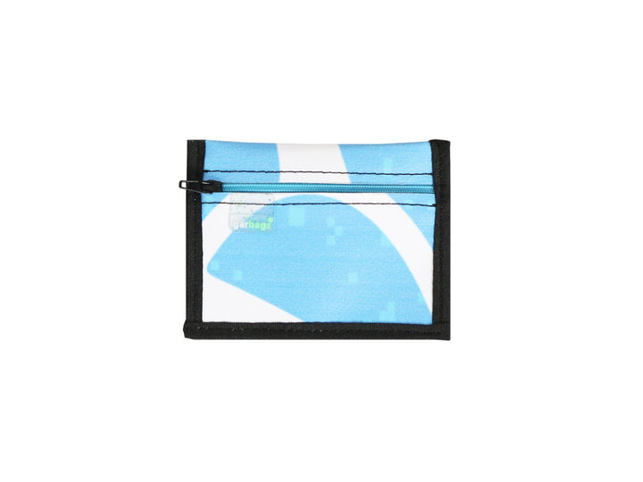 lifetime card holder publicity banner blue & white lines - Garbags