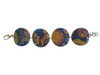 linked bracelet deep blue & yellow flowers coffee capsules