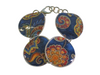 linked bracelet deep blue & yellow flowers coffee capsules