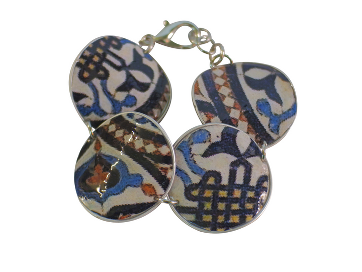 linked bracelet multicolor tiles coffee capsules