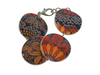 linked bracelet red & orange flowers coffee capsules