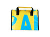 lunch bag blue & yellow cat food banner - Garbags