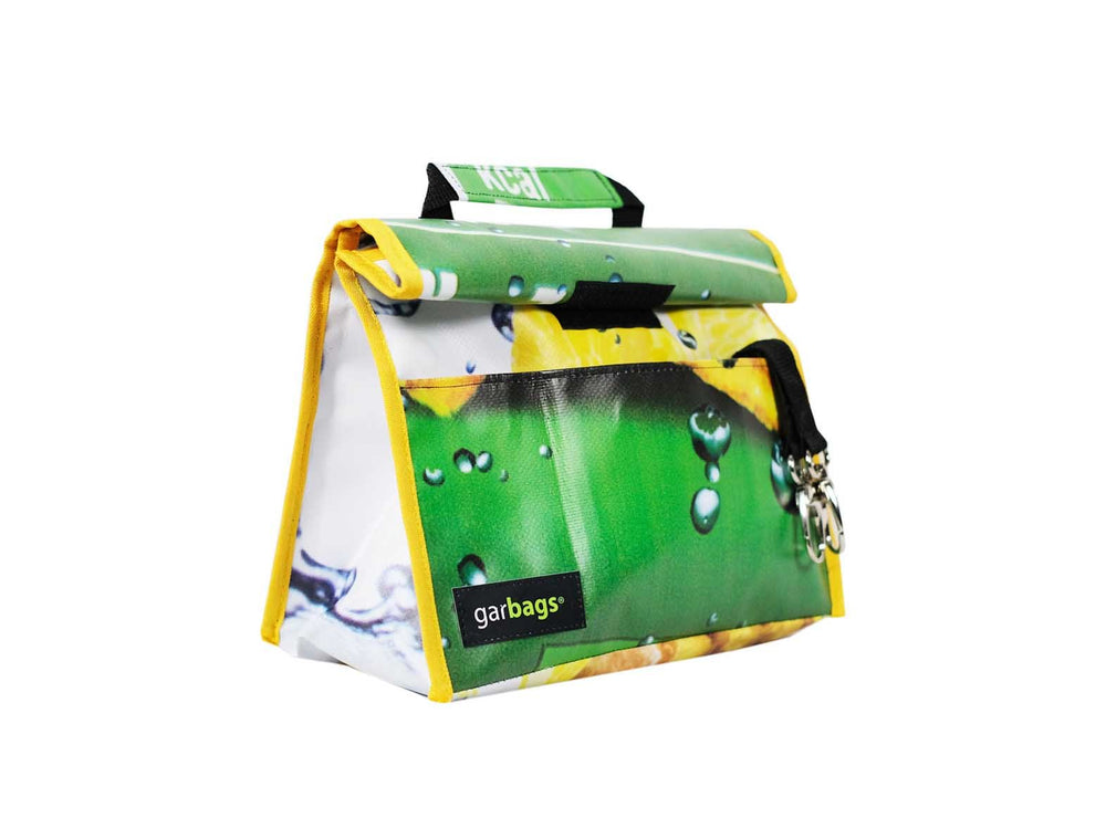lunch bag publicity banner green & yellow - Garbags