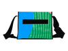 messenger bag base M banner blue & green stripes