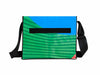 messenger bag base XL publicity banner blue & green stripes