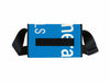 messenger bag / bike handlebar base XS blue & white letters