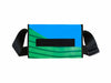 messenger bag / bike handlebar base XS blue & green stripes