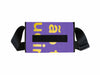 messenger bag / bike handlebar base XS purple & yellow letters