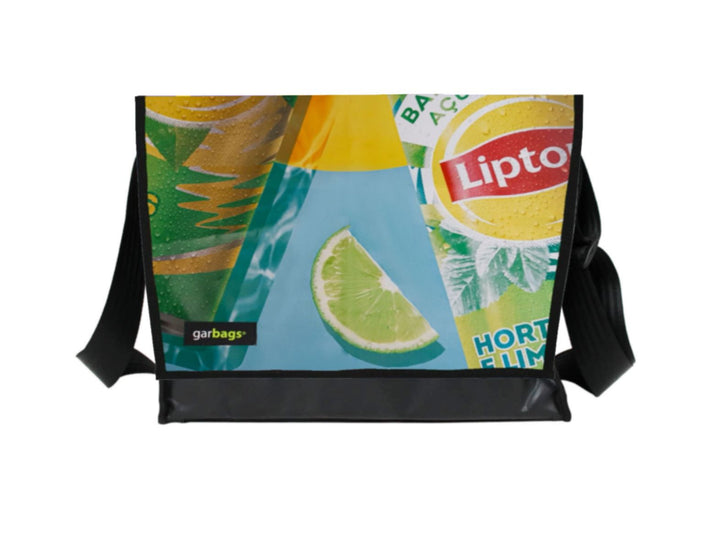 messenger bag XL pub banner blue & green
