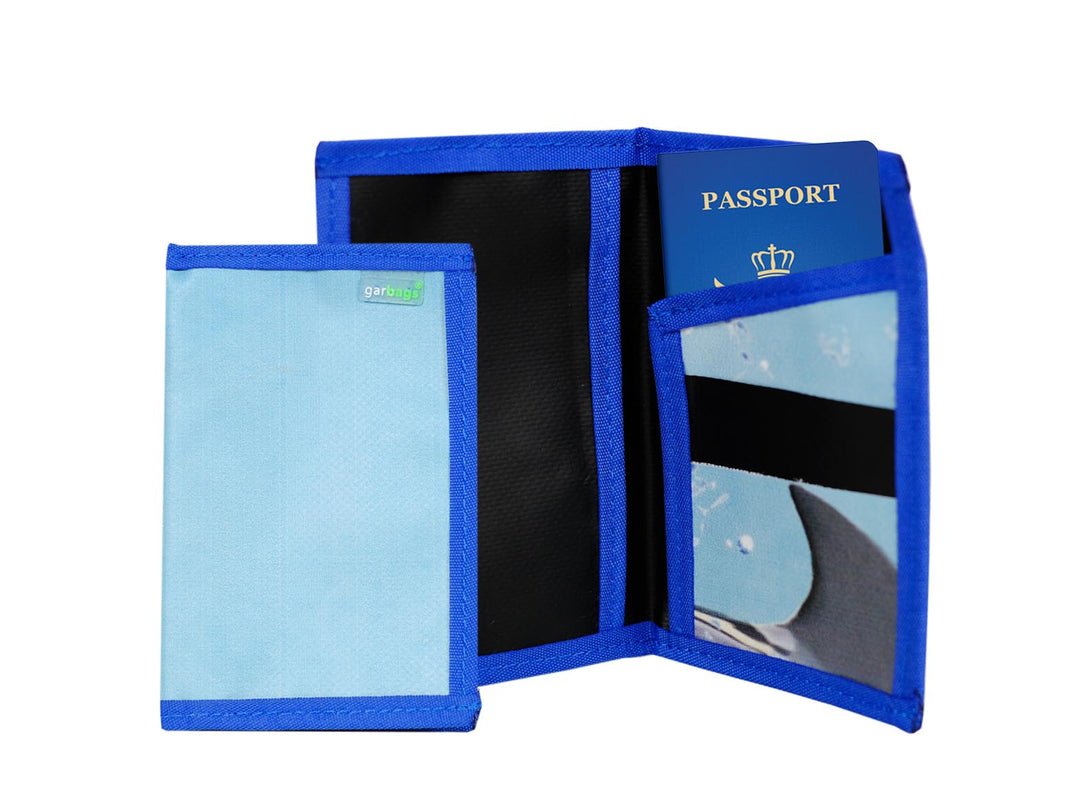 passport holder publicity banner blue