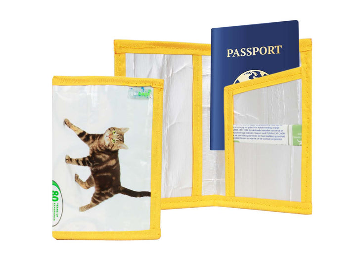 passport holder cat food package white