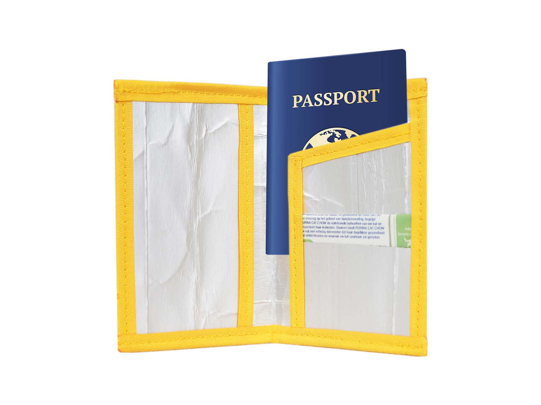 passport holder cat food package white
