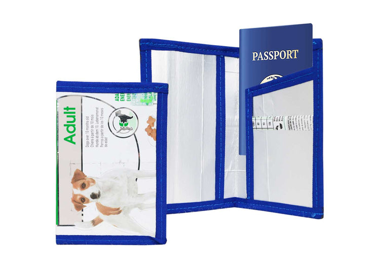 passport holder dog food package white