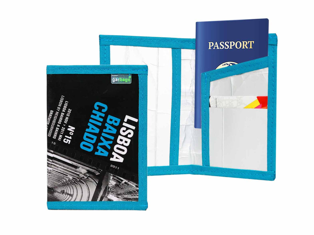 passport holder *lisbon exclusive* black & blue