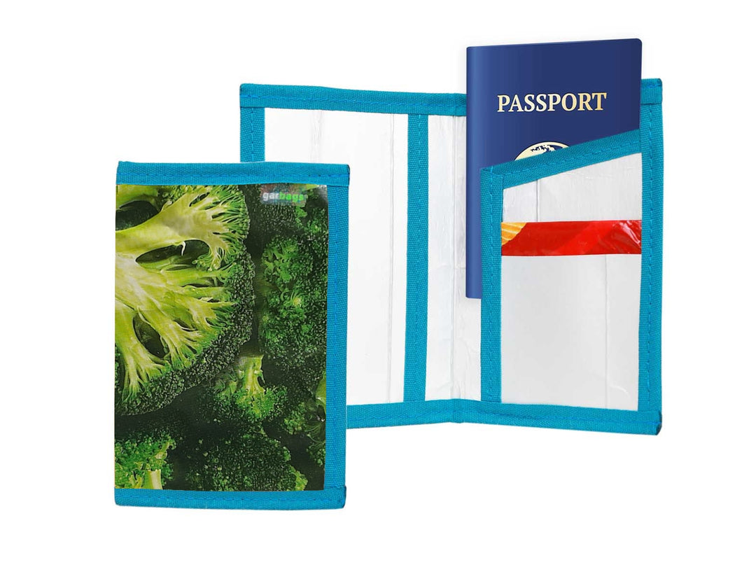 passport holder veggies package broccoli