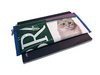 pencil case elastic cat food package fluffy white & blue
