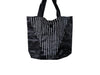 shopping bag umbrella black white stripes