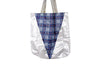 shopping bag umbrella silver blue