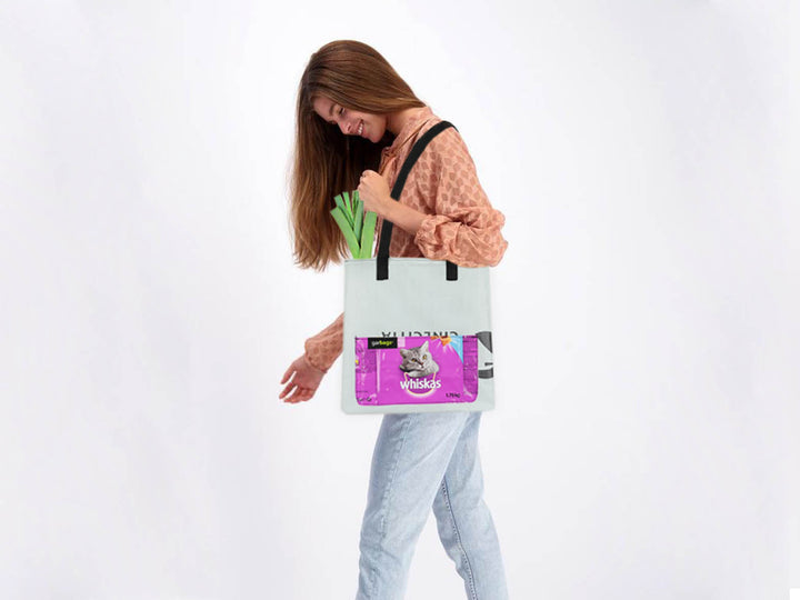 shopping bag publicity banner green grass