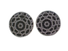 stud earrings black & white kaleidoscope