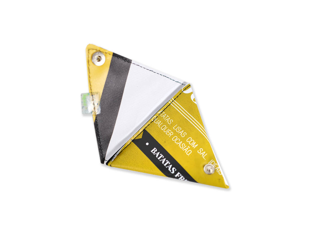 triangle purse chips package mustard