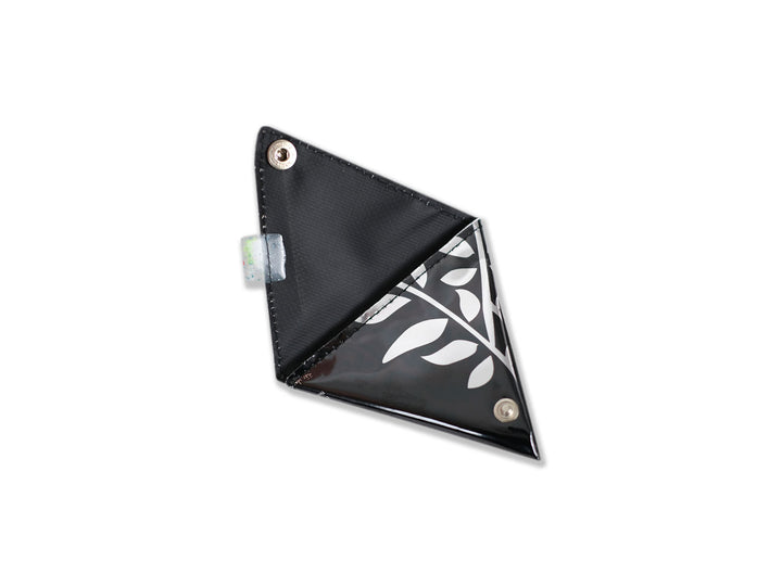 triangle purse coffee package silver & black