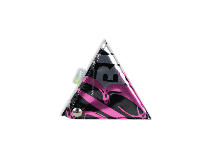 triangle purse coffee package purple & black