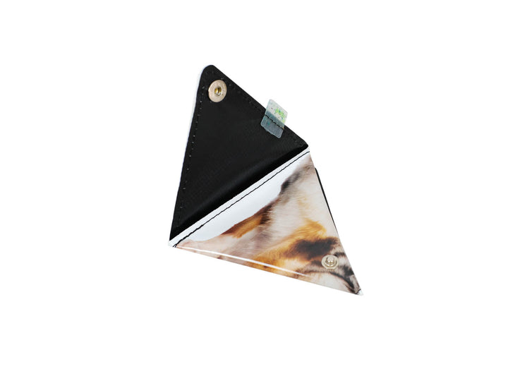 triangle purse dog food package black & white