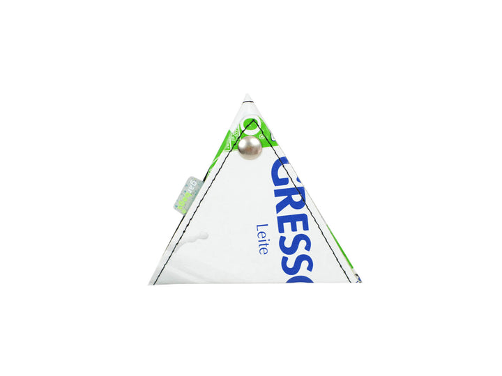 triangle purse milk package green & white