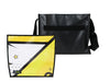 messenger bag XL publicity banner comic book pattern yellow & black 01